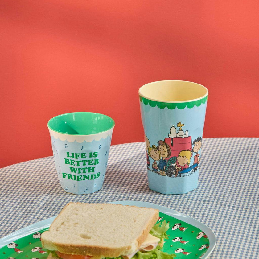 Rectangular Plate with Snoopy Print - Green -