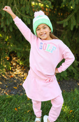 Golf Flag Bobble Hat, Pink