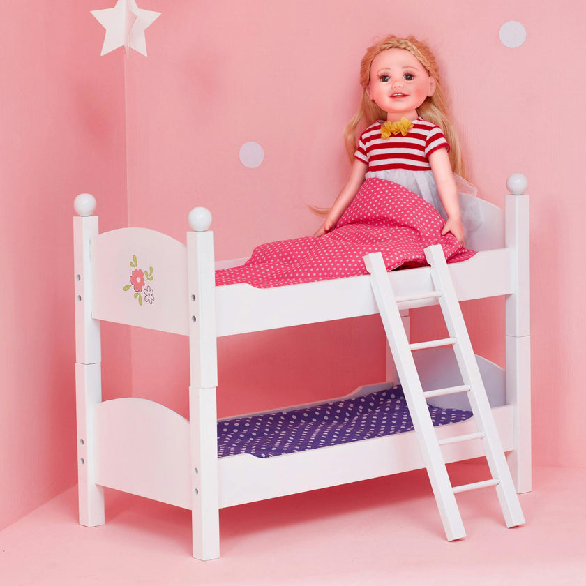 Olivia'S Little World 18" Doll Wooden Convertible Bunk Bed