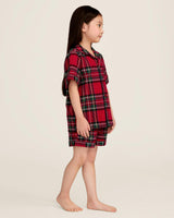 Kid's Brushed Twill Short Set in Imperial Tartan