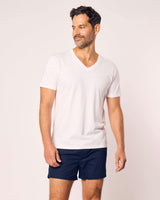 Men's Twill 3 Pack Boxers in Navy French Ticking