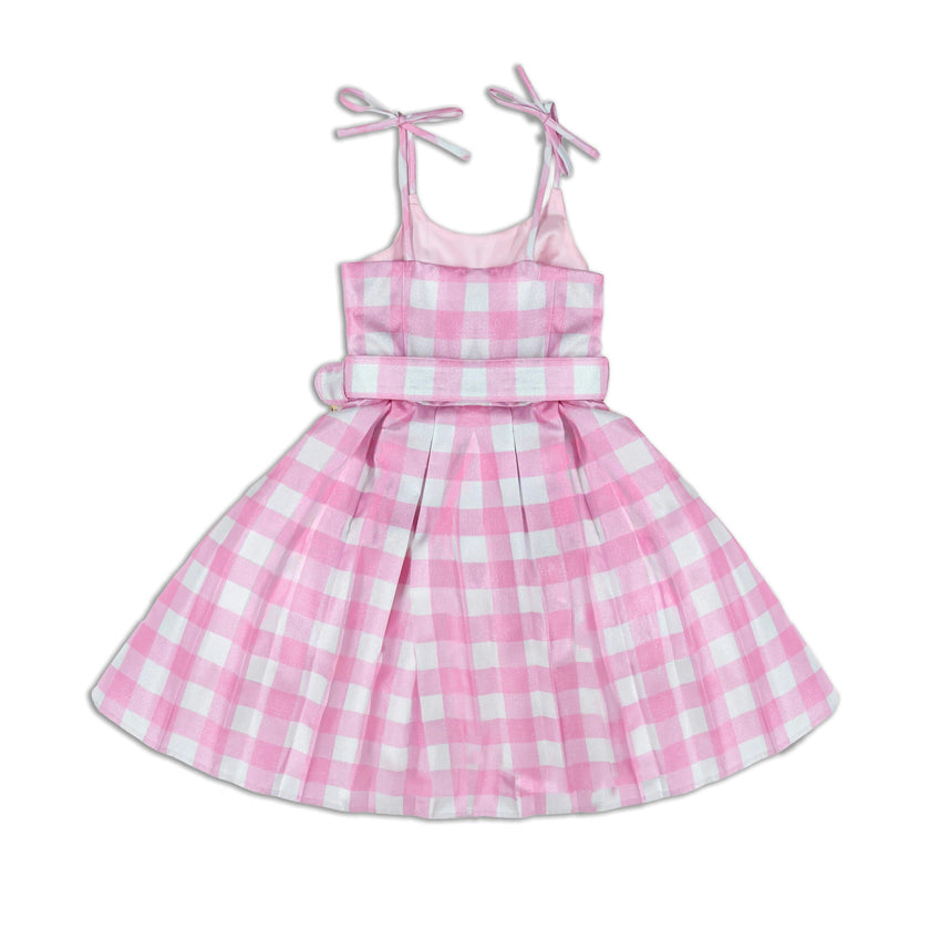 A Leading Role x Mattel Barbie Pink Gingham Premium Child Dress Up - Barbie The Movie