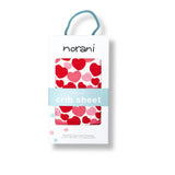 Organic Crib Sheet - Red & Pink Hearts