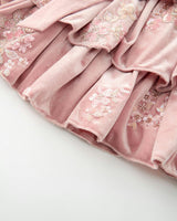 Destiny Velvet Frill Mini Skirt