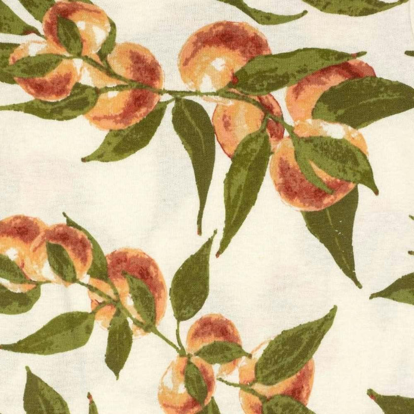 Peaches Organic Cotton Zipper Pajama
