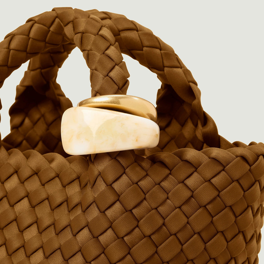 St. Barths Petit Tote Beads | Teak