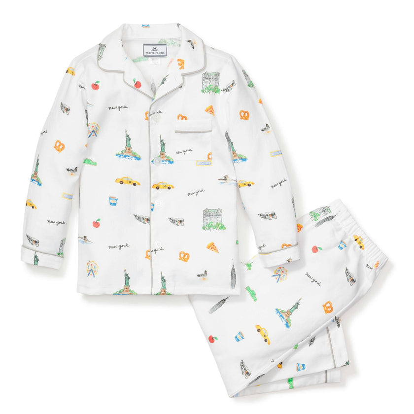 Kid's Twill Pajama Set in New York! New York!