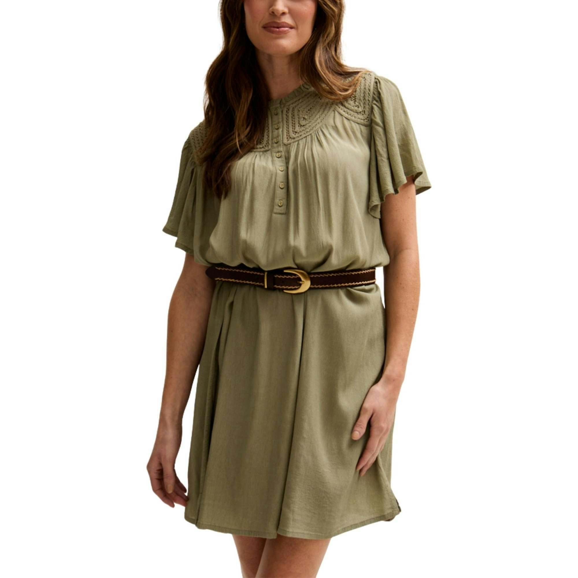 Roma Angel Sleeve Mini Dress