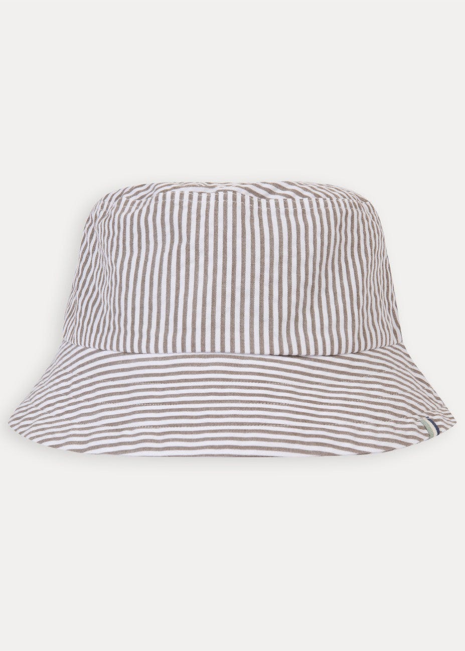 Seersucker Beach Hat