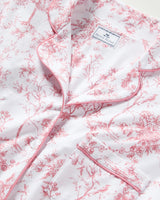 Women's Pima Short Sleeve Short Set in Pink Timeless Toile