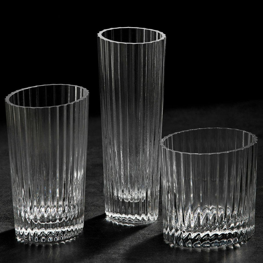 Champagne Glasses NASTRI Set of 6  Transparent 7.5 oz, H 6.5"
