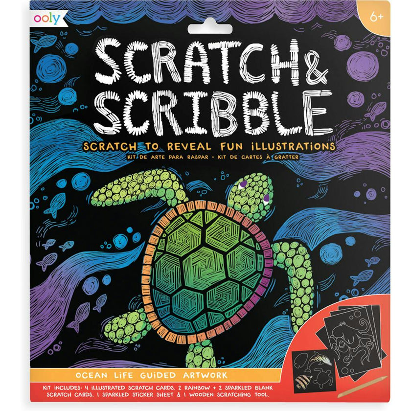 Ocean Life Scratch and Scribble Scratch Art Kit