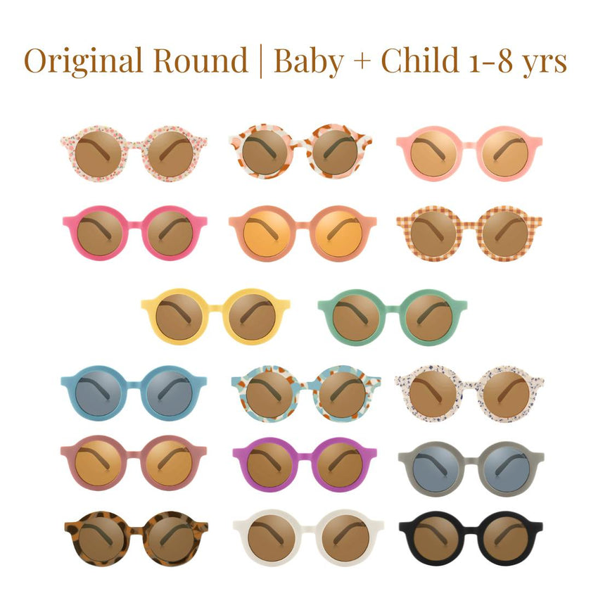 Original Round Sustainable Sunglasses | Bio-Based  Bendable Polarized | Fern