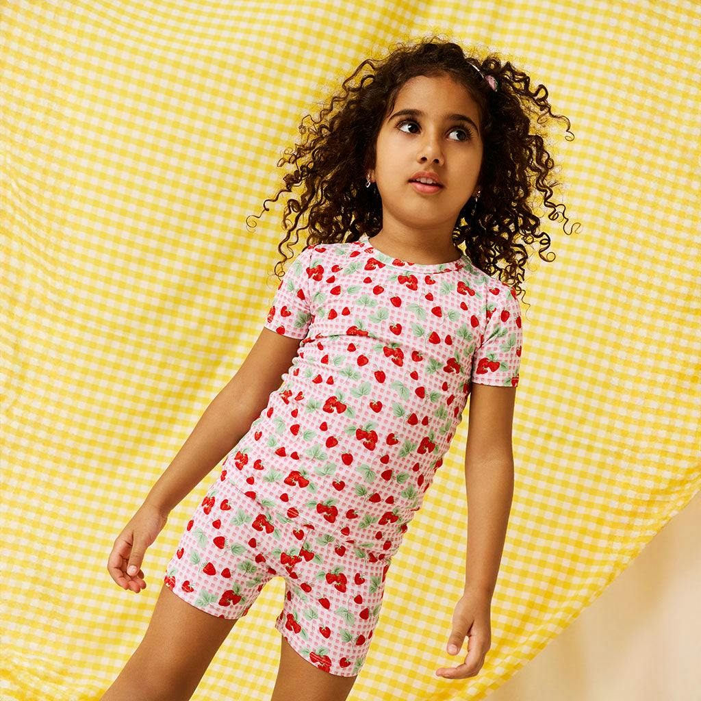 Sweet Strawberries Classic Pajama Short Set