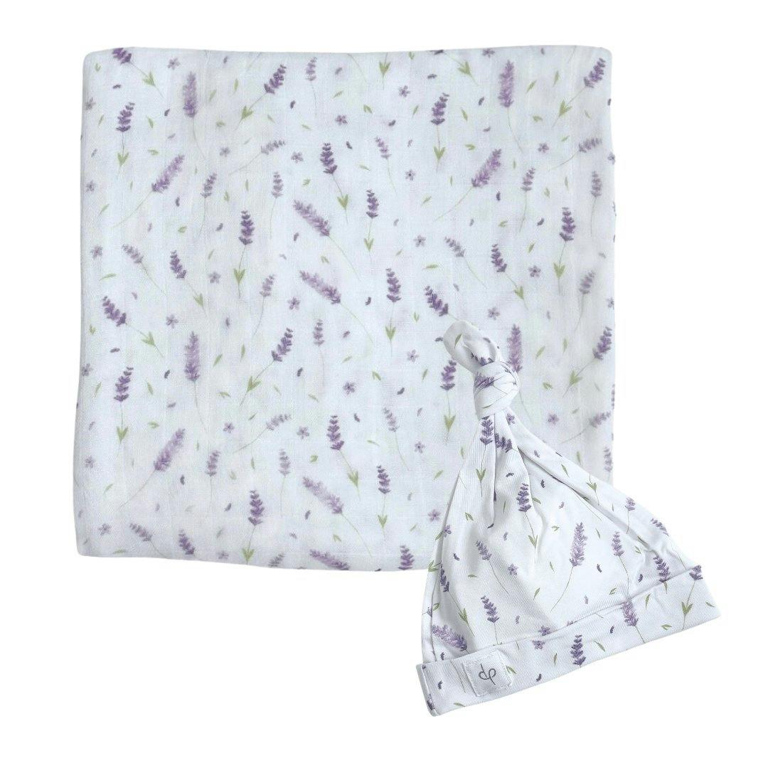 Bamboo Muslin Swaddle Blanket & Topknot Set