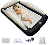 Sleepah Inflatable Toddler Travel Bed Portable Kids Air Mattress Set w Safety Bed Rail Guards for Kids & Toddlers – Set Includes Pump, Carry Case, Pillow