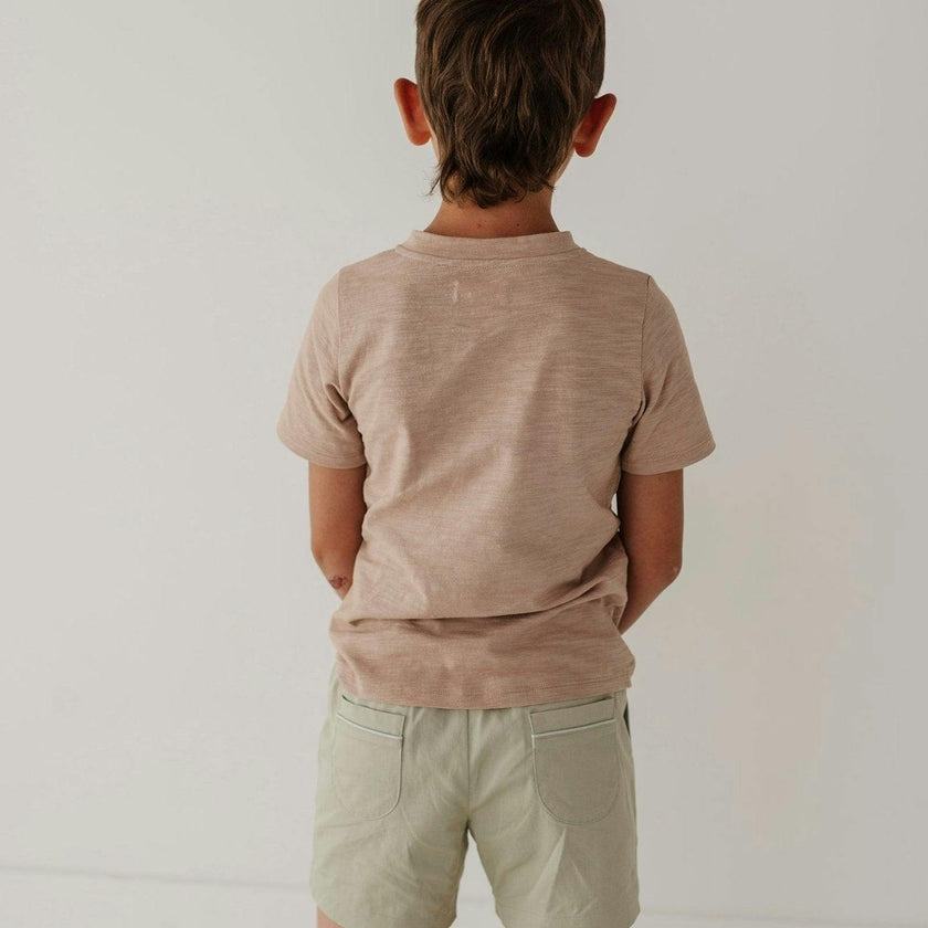 Short Sleeve Henley Shirt Desert Sage