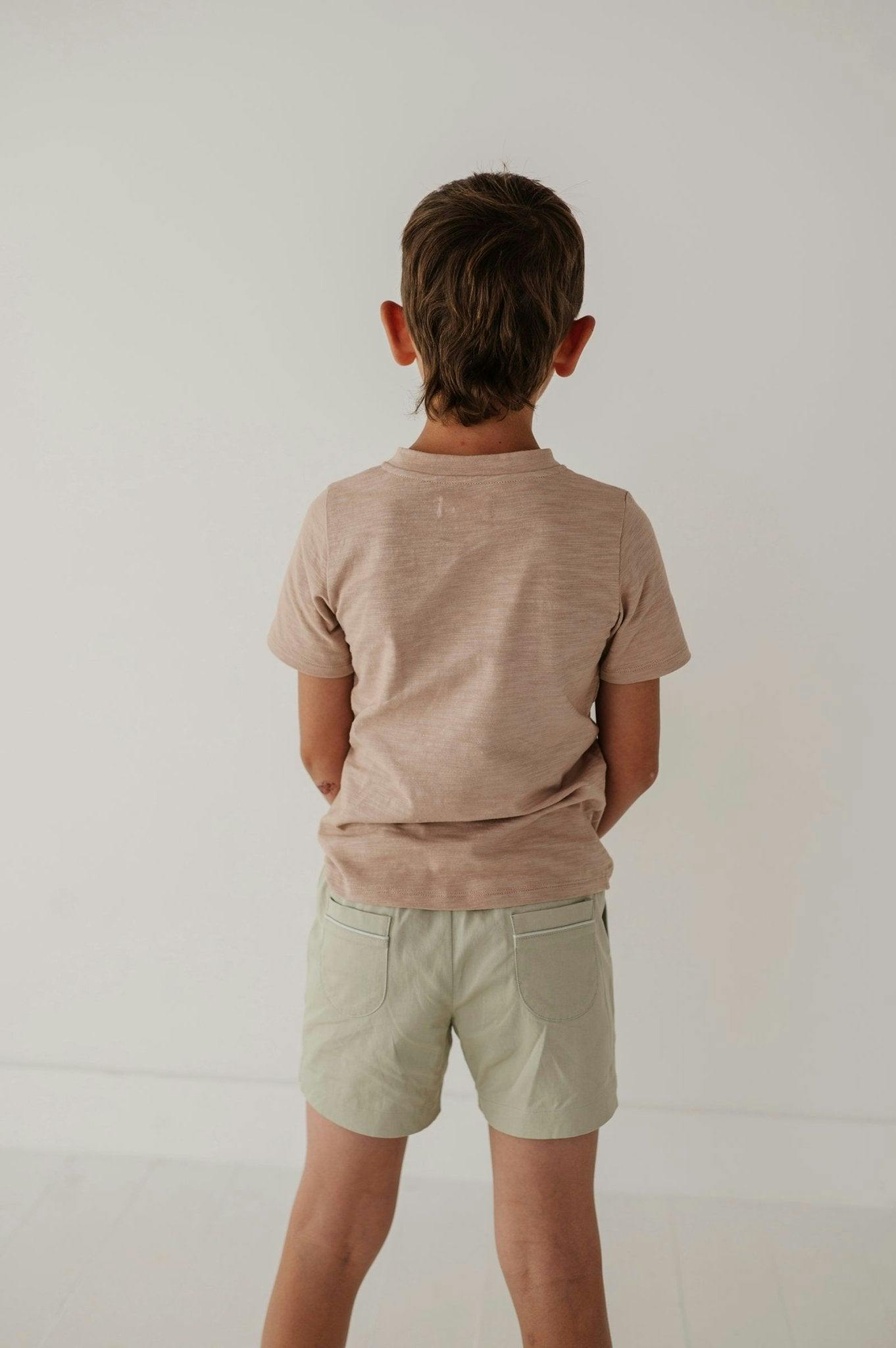 Short Sleeve Henley Shirt Desert Sage