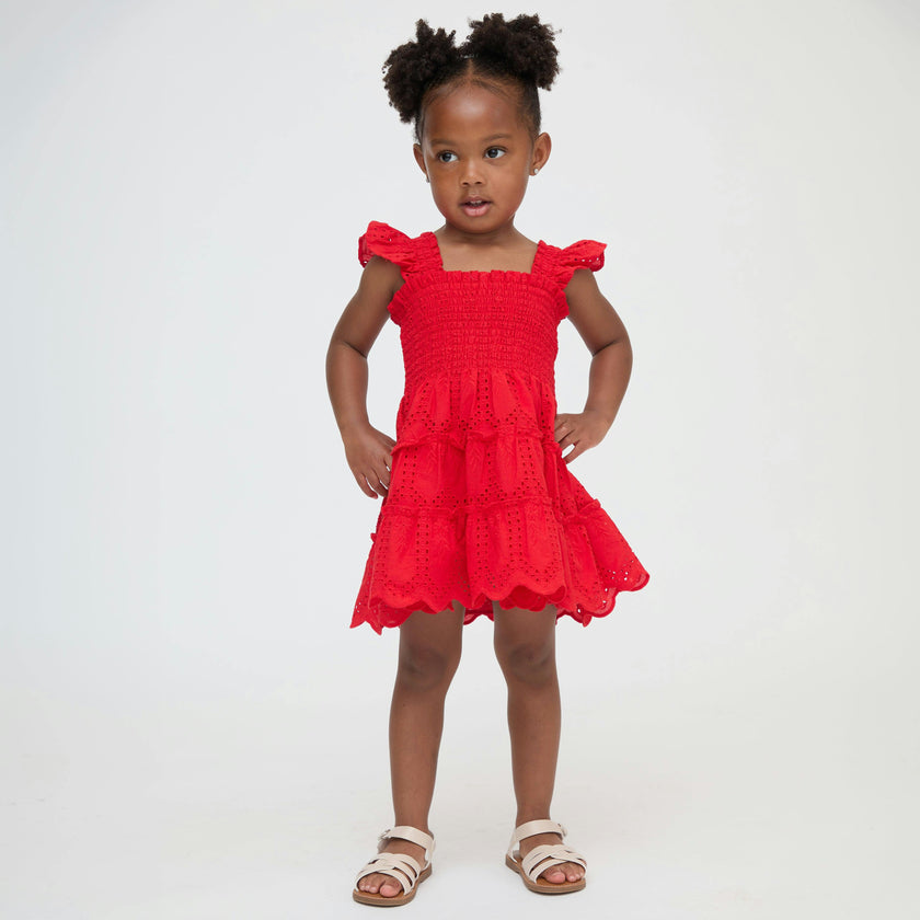 The Baby Ellie Nap Dress - Cherry Trellis Broderie