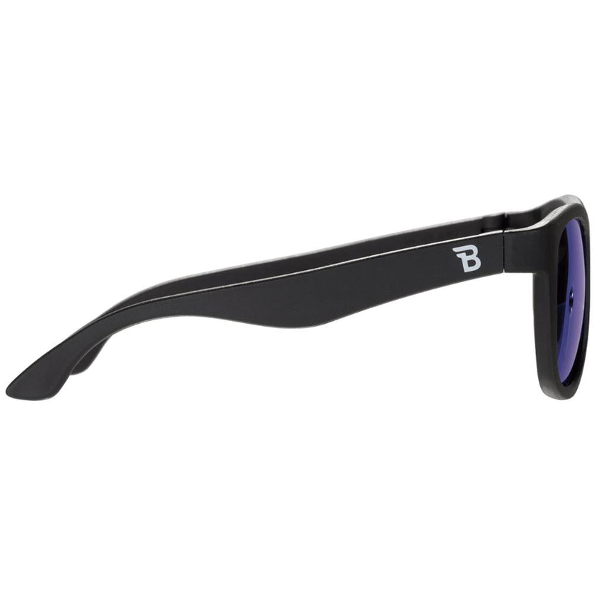 Jet Black Navigator | Polarized Cobalt Blue Mirrored Lenses