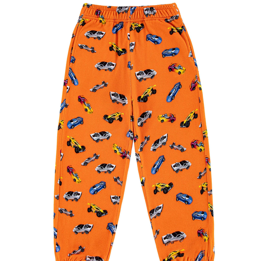 Soft Fleece Jogger, Orange Hot Rod