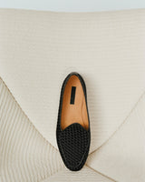 Lucca Belgian Loafer Satin | Onyx