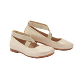 Toddler Gold Satin Ballerina Flats