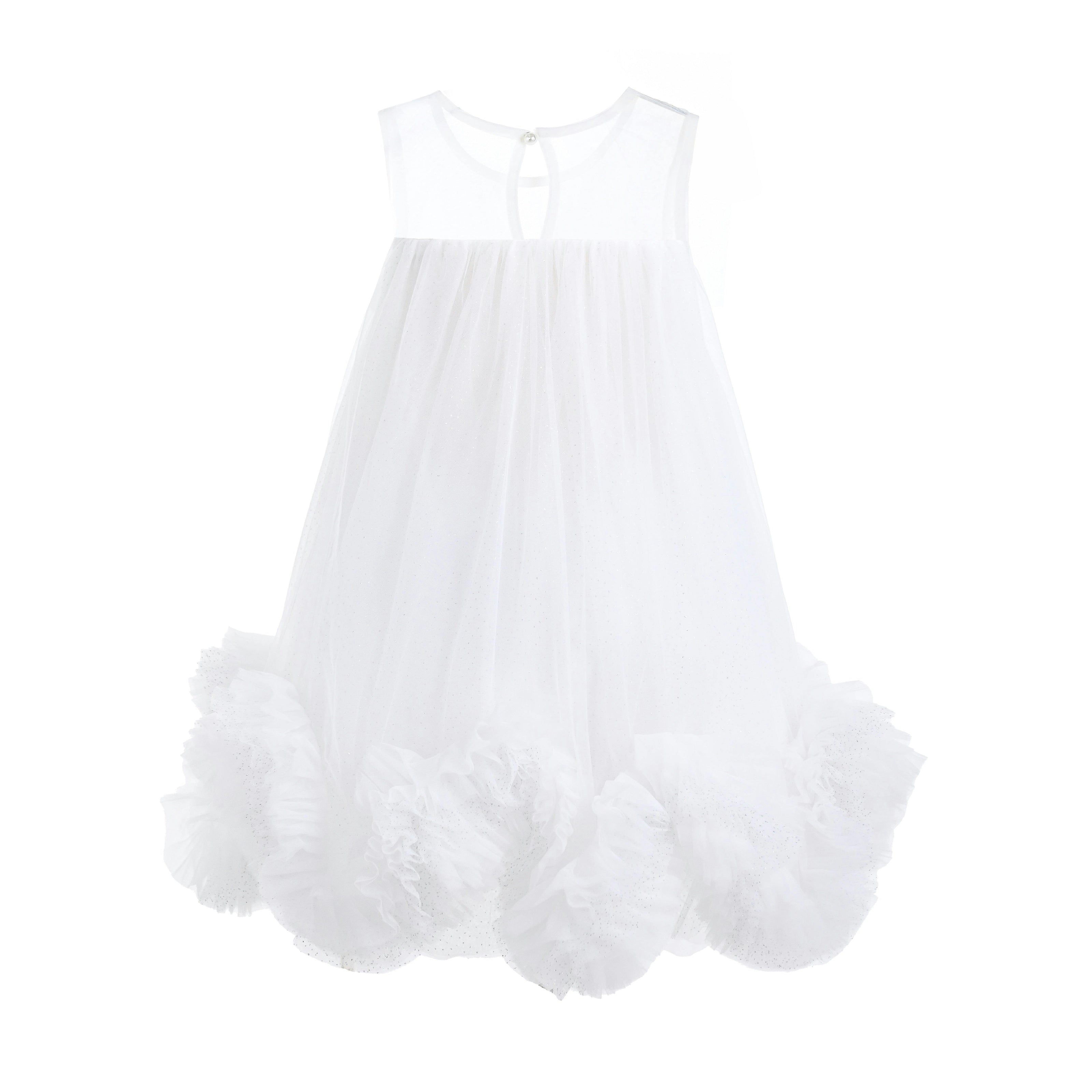 White Mirielle Ribbon Bow Dress