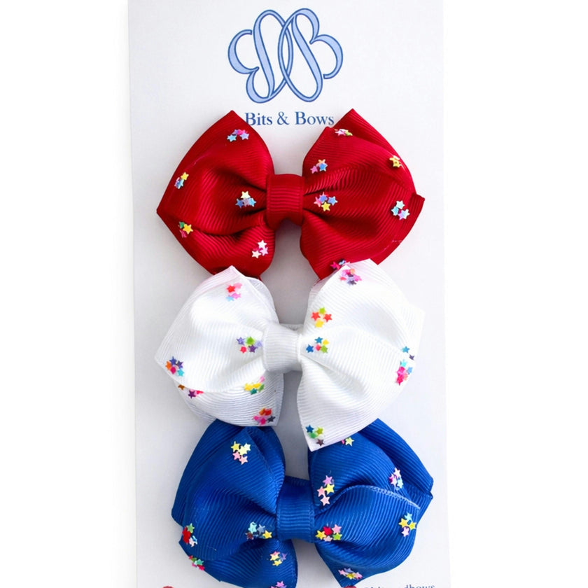 Firecracker Summer Hair Bow Set