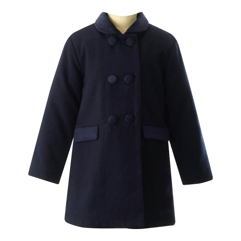 Velvet Trim Dress Coat