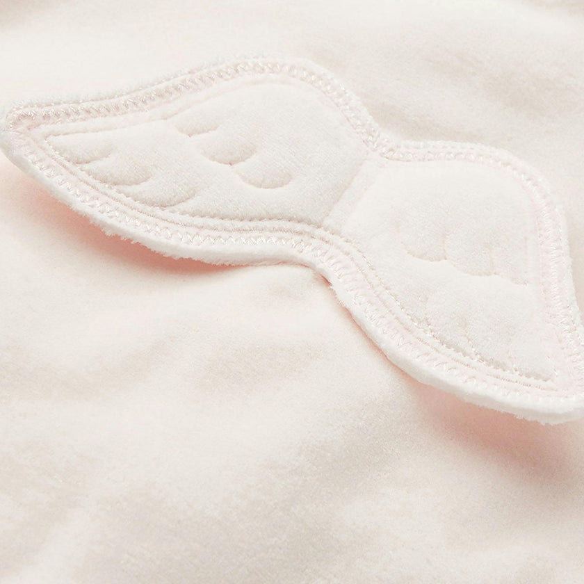 Velour Angel Wing™ Sleepsuit - Pink