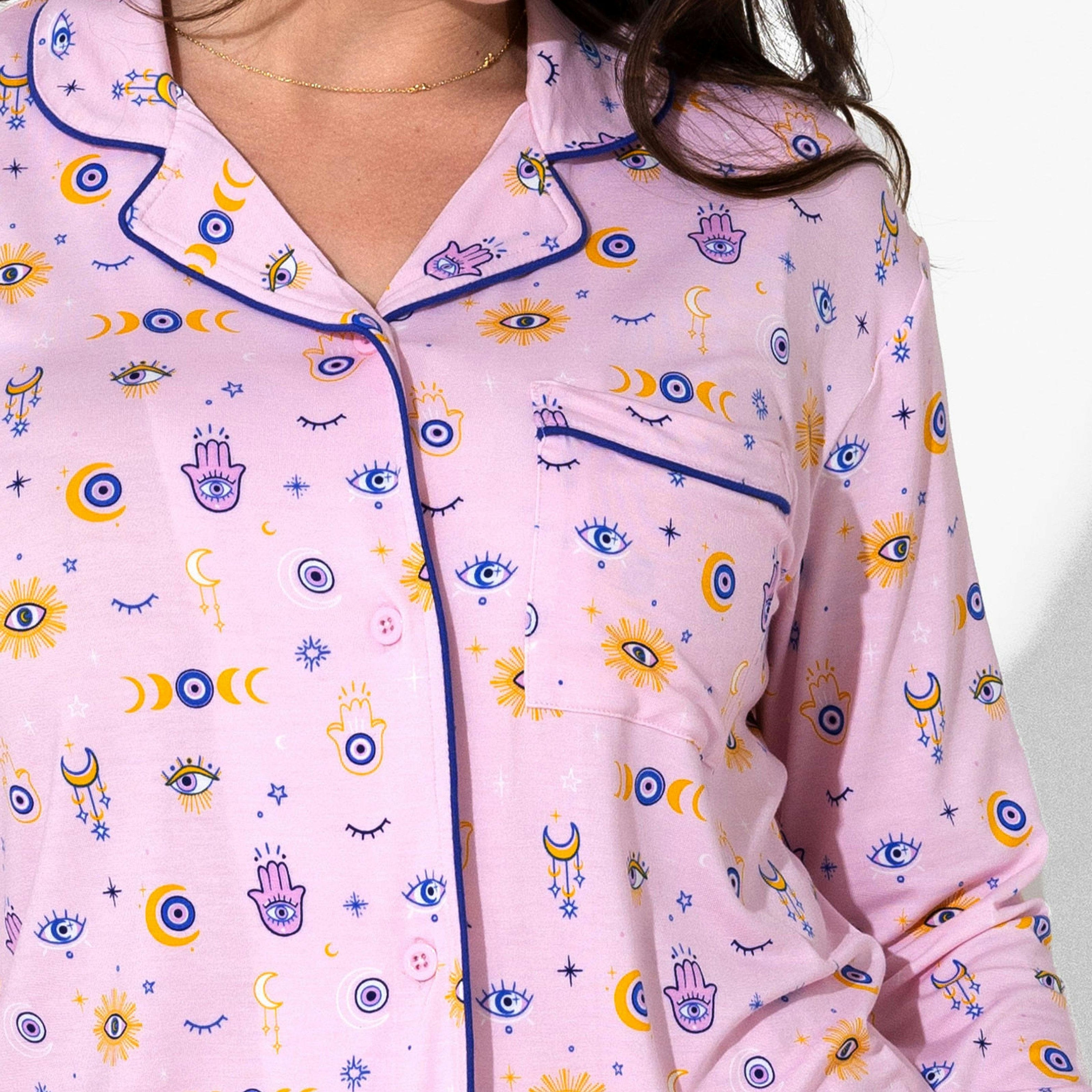 The Eye Pink Bamboo Women's Pajama Set
