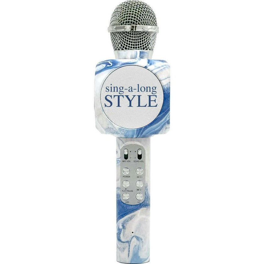 Blue Swirl Karaoke Microphone & Bluetooth Speaker