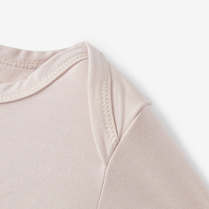 Sepia Rose Luxe Solid Short Sleeve One Piece
