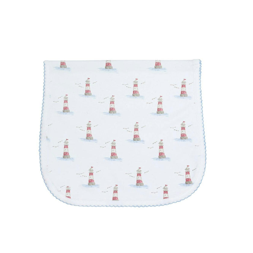 Lighthouse Print Burp Cloth