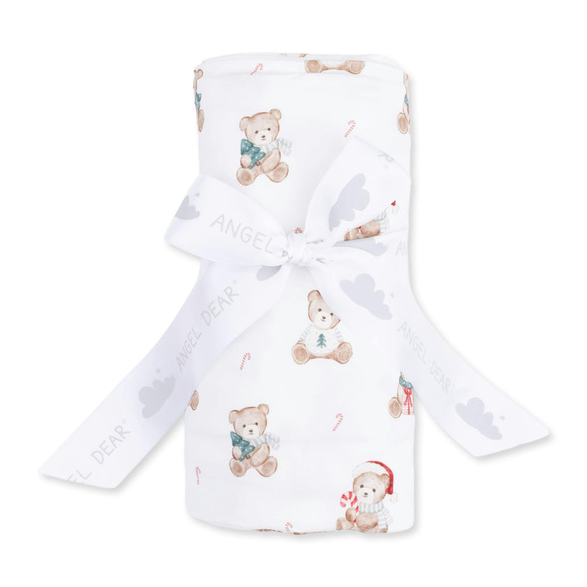 Christmas Teddy Bears Uni - Bamboo - Swaddle Blanket