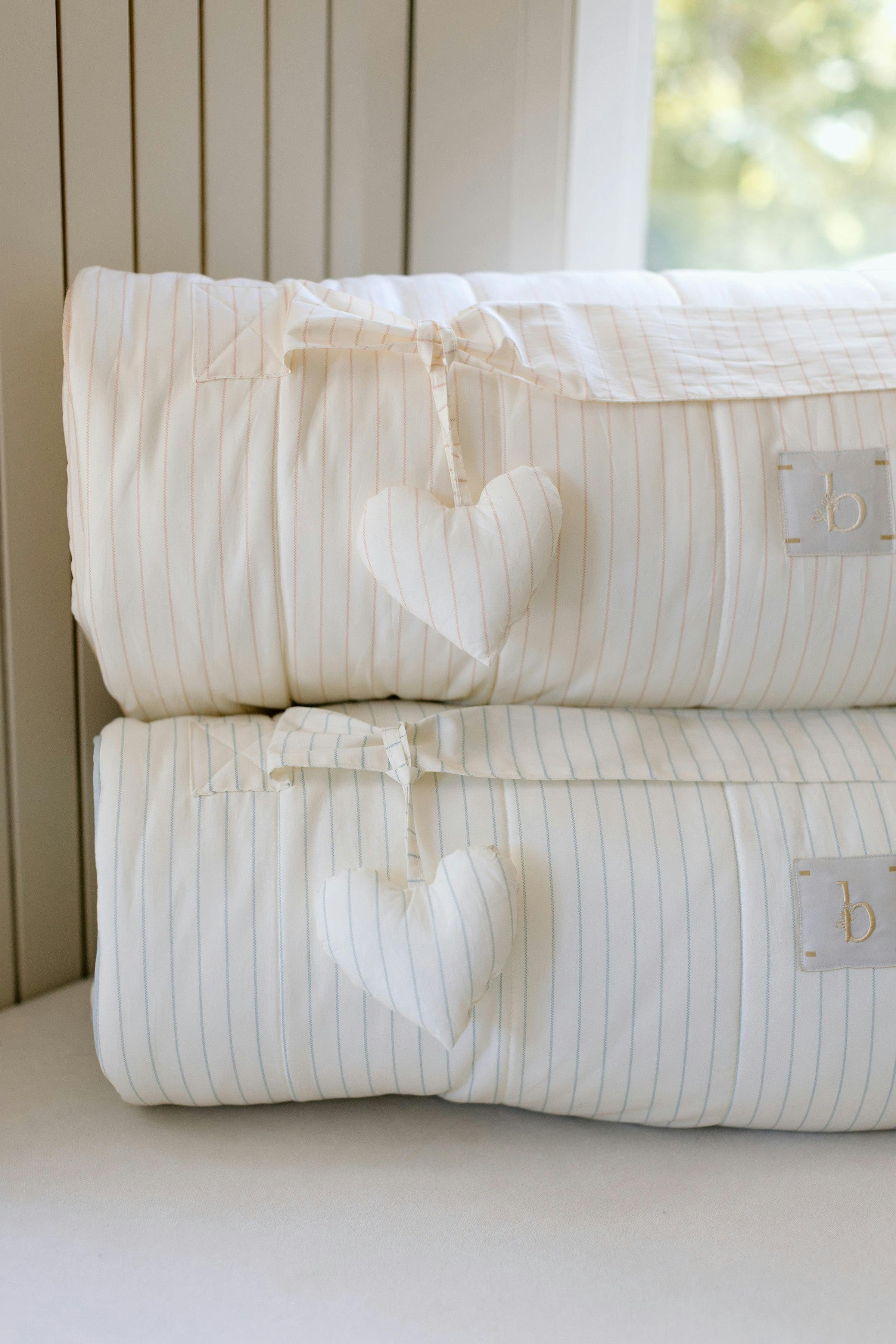 [NEW] XL Organic Nap Mat- Blue Stripe