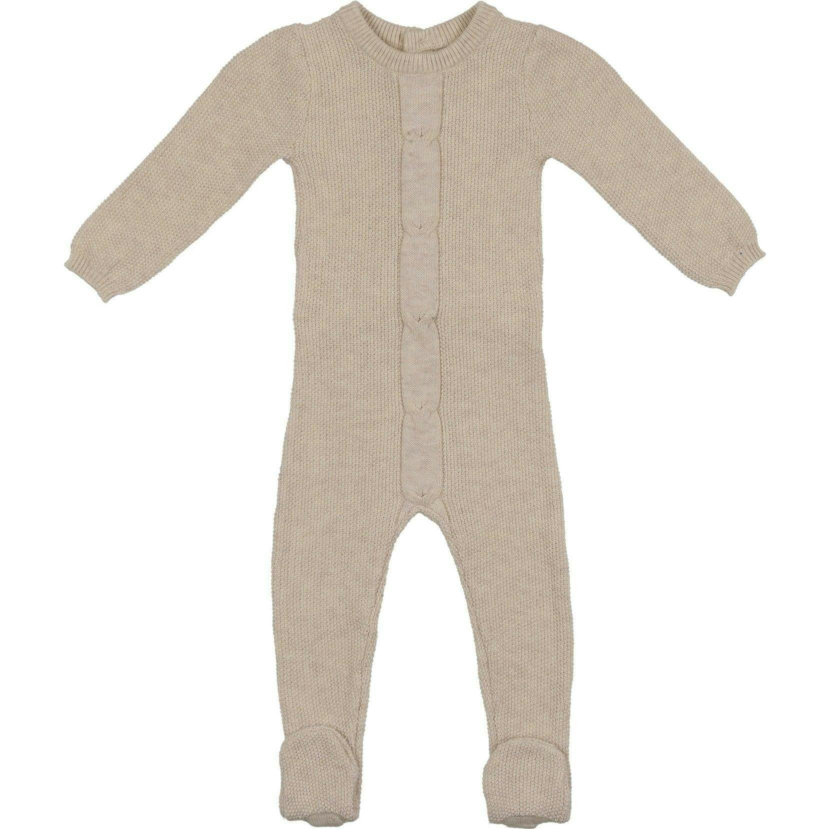 Braided Rope Knit Long Sleeve Footie