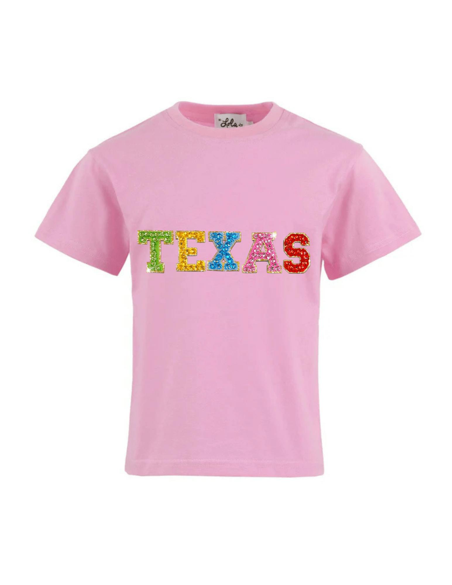 Texas Rhinestone Gem Crew Neck T-Shirt