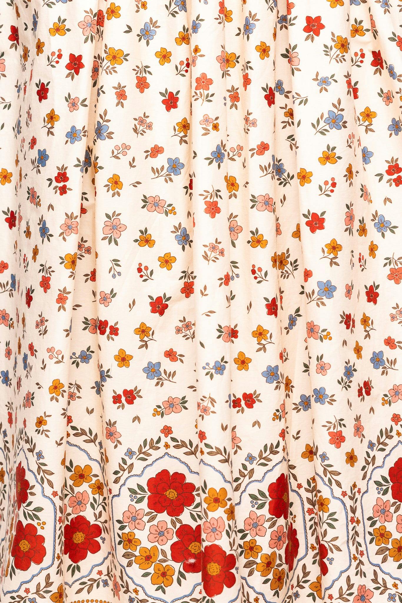 Marlow Cap Sleeve Dress in Cream Ditsy Floral