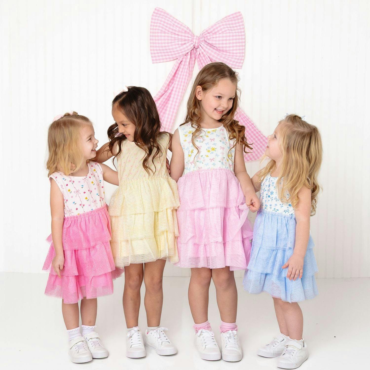 Sky Floral Tank Tutu Dress