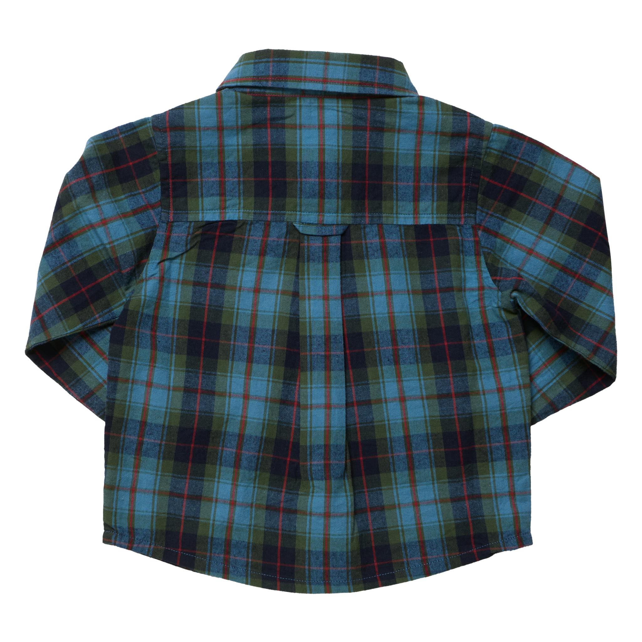 Boys Jack Shirt - Blue Tartan
