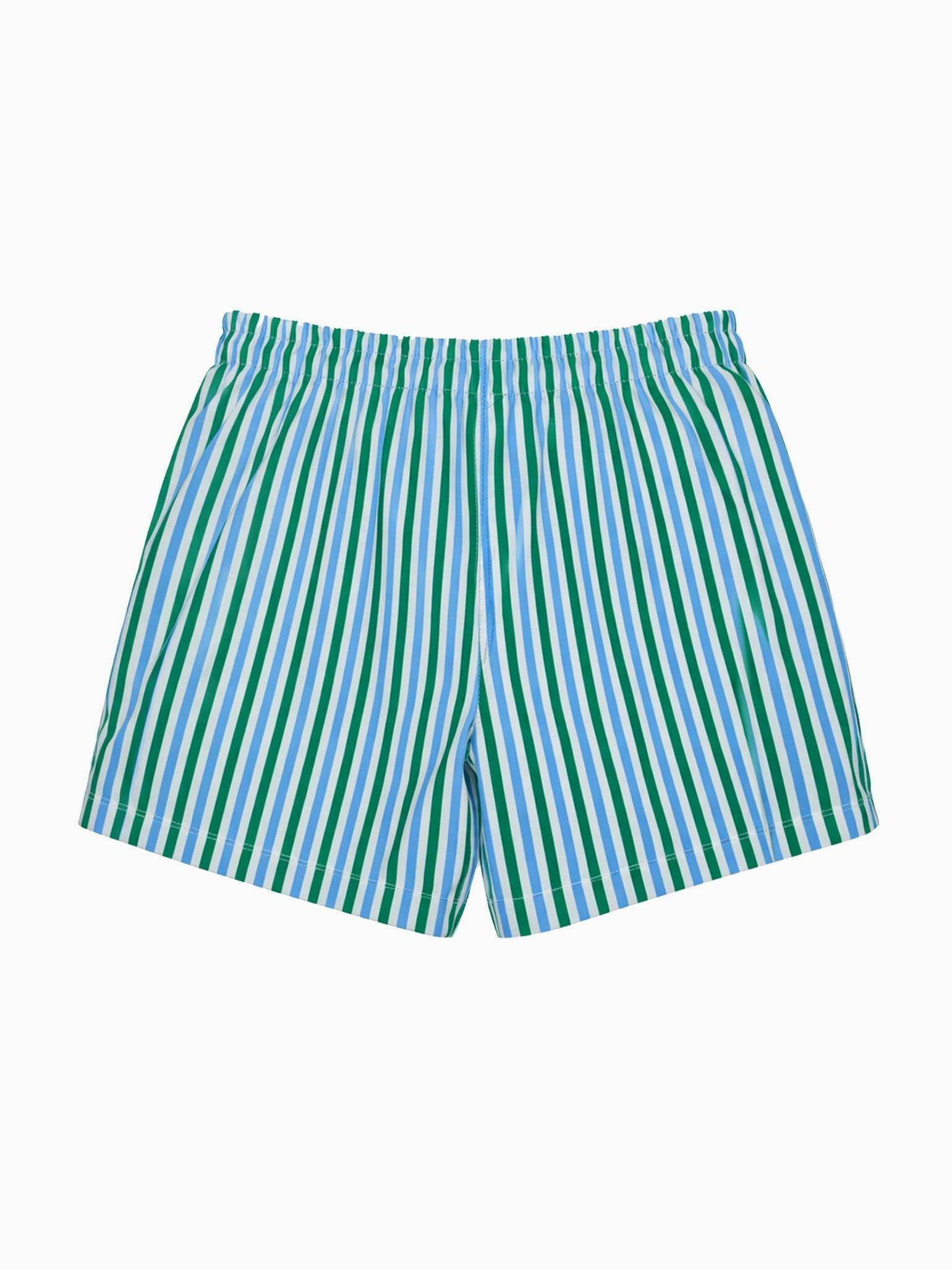 Green Stripe Bravo Baby Boy Swim Short