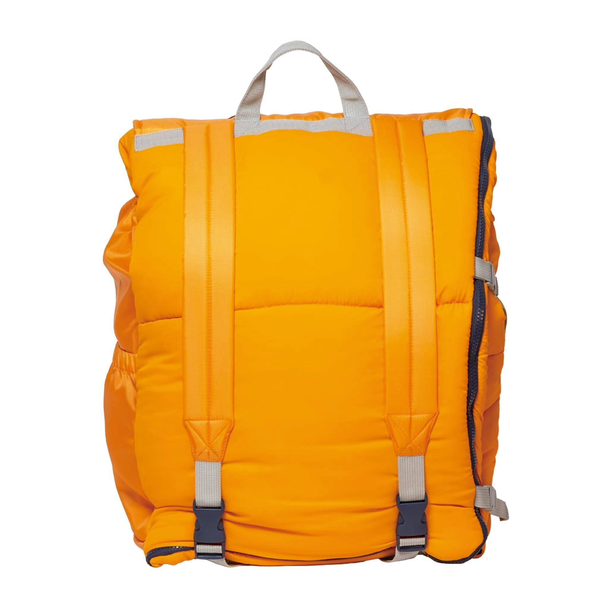 Sleep-N-Pack™ – Big Kid Size | NASA Official Logo & Patches | 2-in-1 Backpack & Sleeping Bag with Cozy Fleece Liner - ORANGE