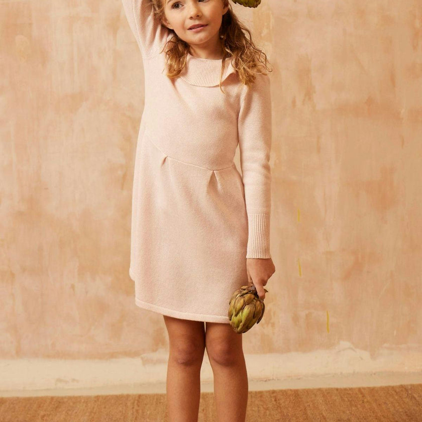 Ruffled V Dress | Blush