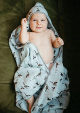 Island Leaf Organic Hooded Swaddle Blanket