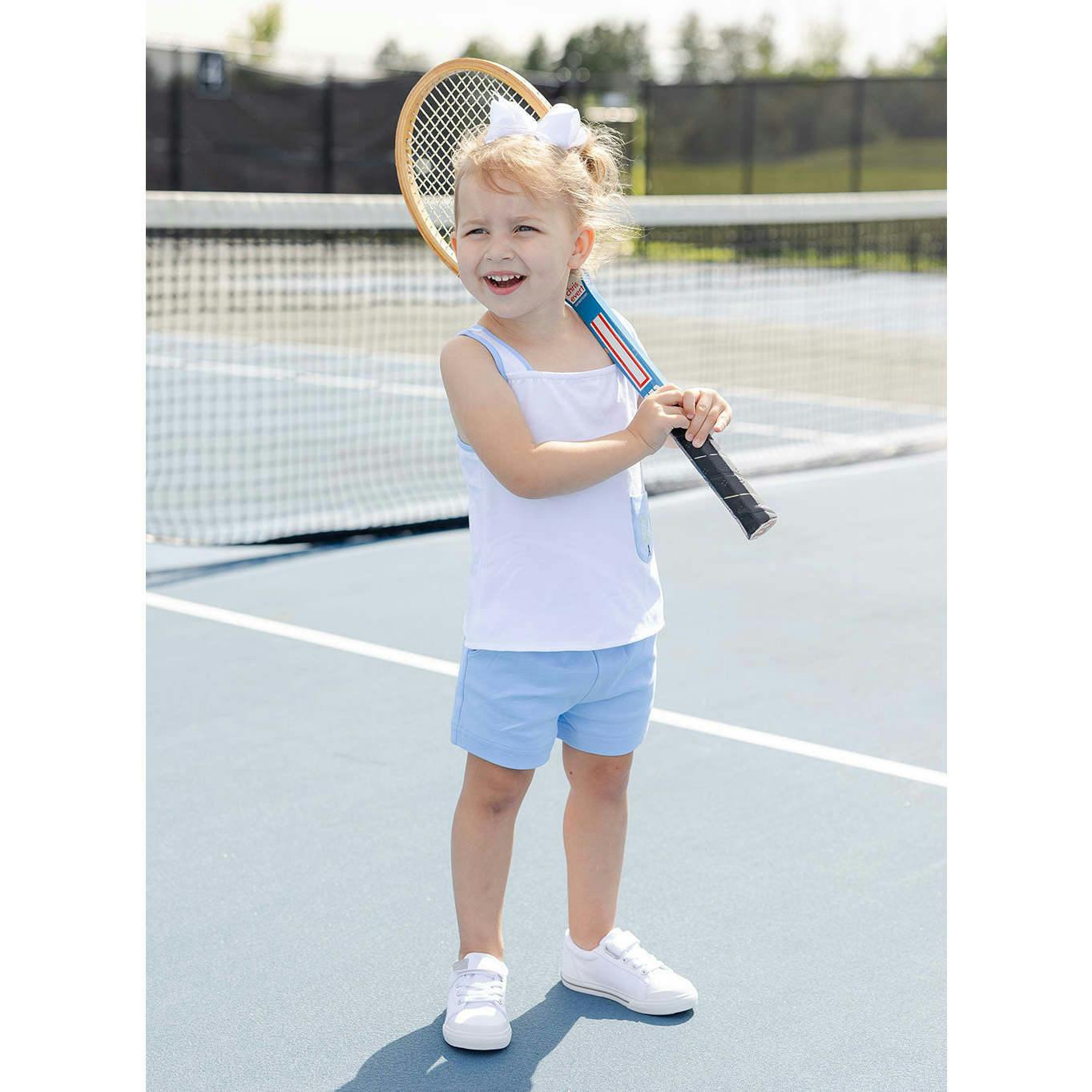 Knit Short Set With Tennis Rackets