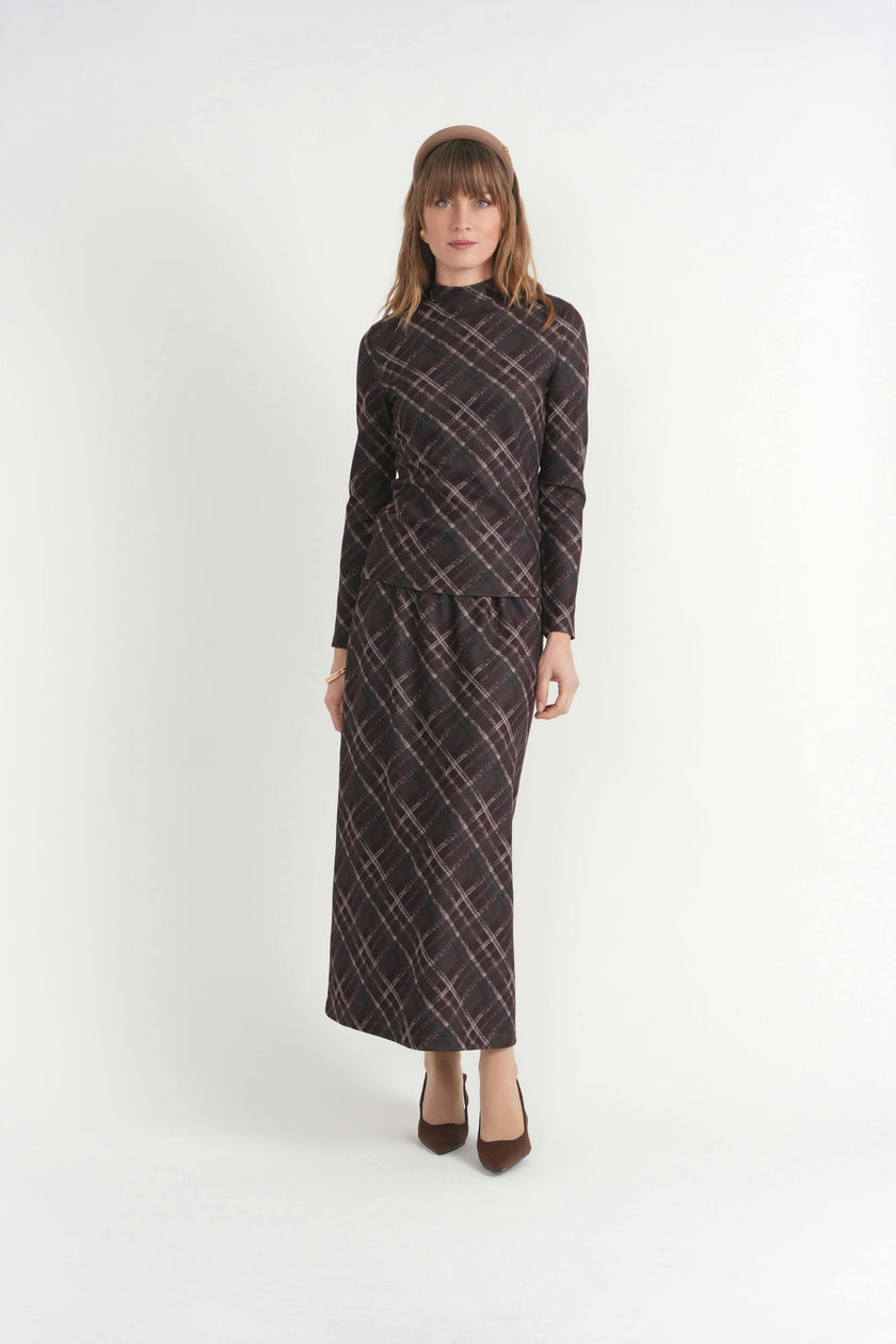Stretch Knit Midi Skirt