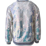 Iridescent Star Sequin Bomber