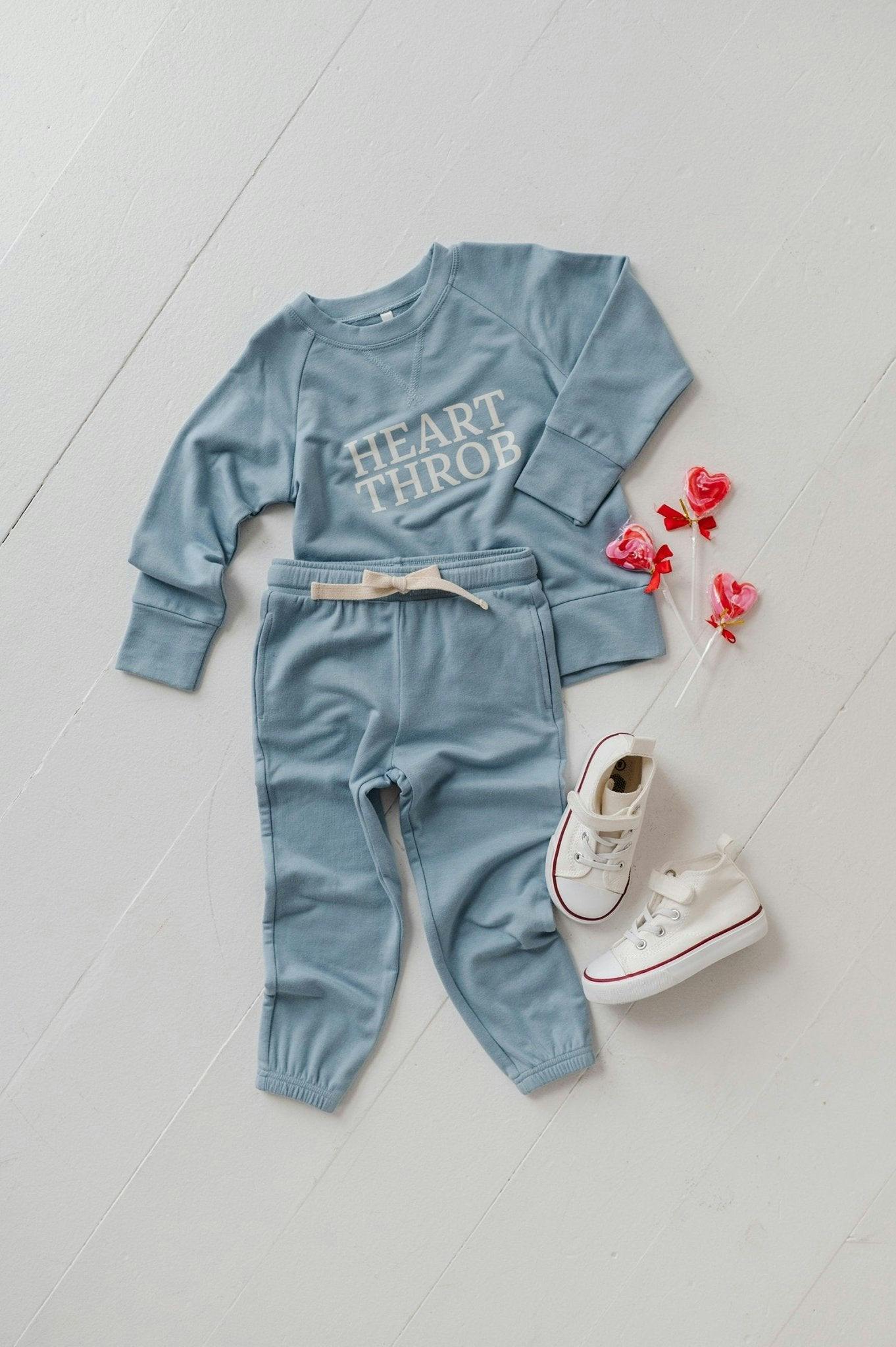 Boys Raglan Sweatshirt in Heart Throb
